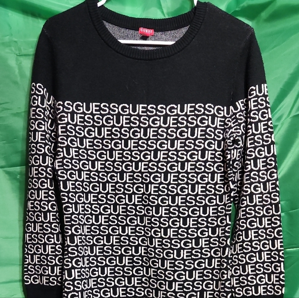 GUESS Monochrome Logo Knit